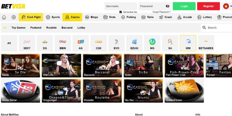 Giới thiệu WM Casino Betvisa